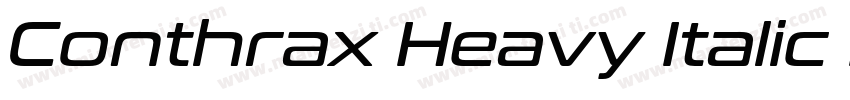 Conthrax Heavy Italic Heavy Italic字体转换